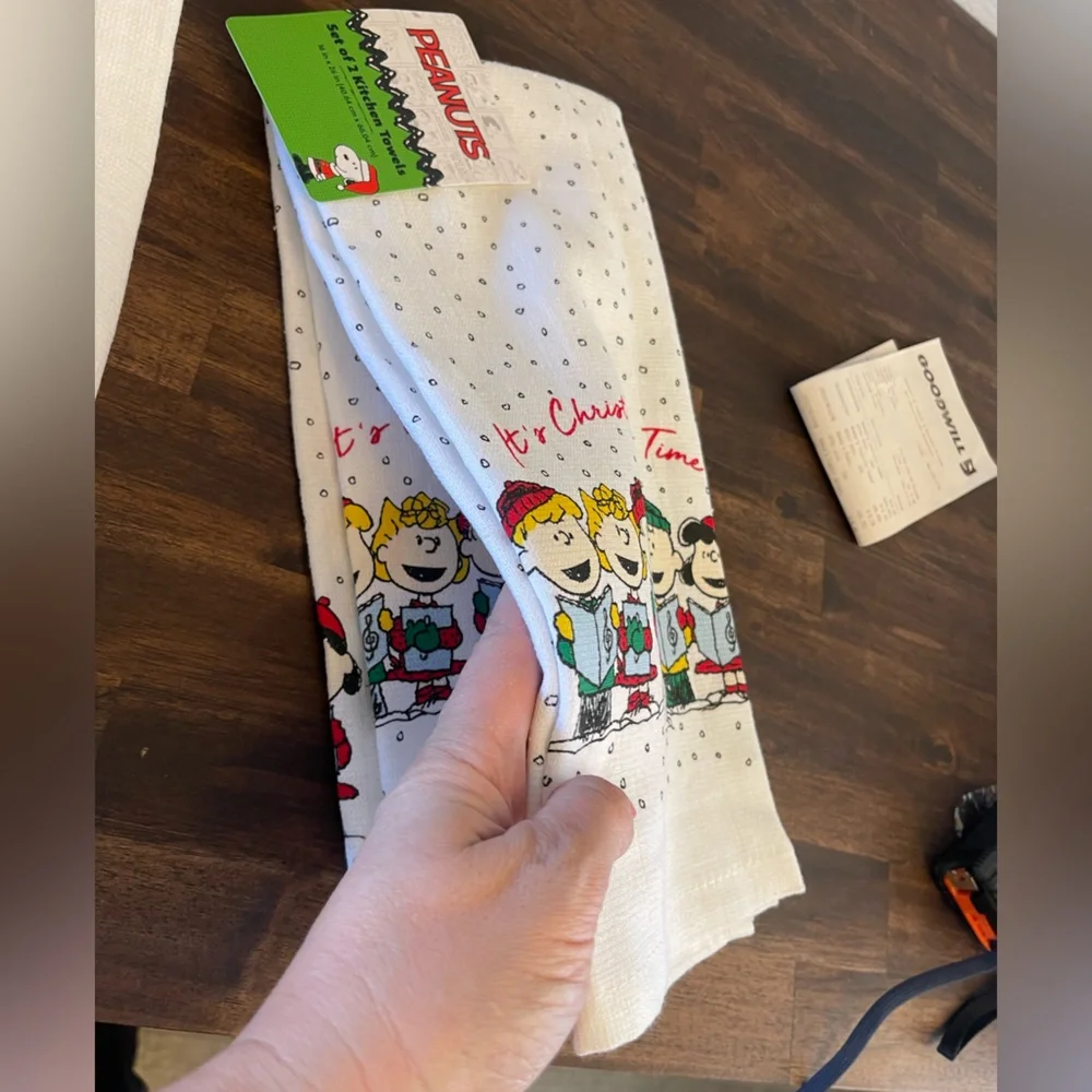 PEANUTS 4 Christmas‎ kitchen hand  towels